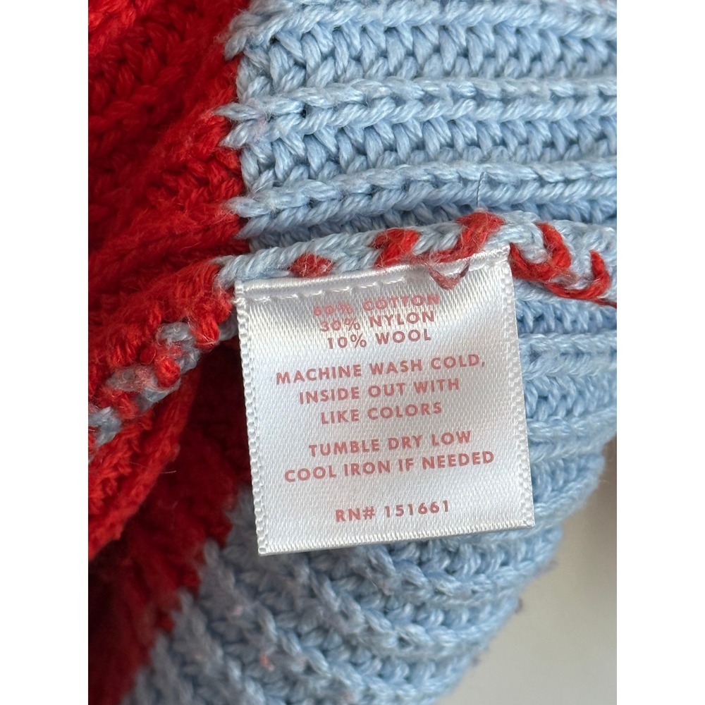 Bando Retro Striped Oversized Slouchy Cardigan Grannycore Indie Bright Knit L/XL - Picture 7 of 8